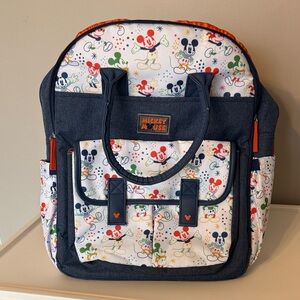 NEW Disney Park Mickey Mouse Diaper Bag Backpack - Navy and White